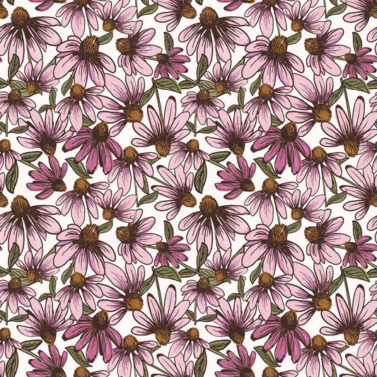 Coneflower Corral - Echinacea, White - PER 1/4 YARD
