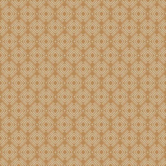 Coneflower Corral - Diamonds, Dark Gold - PER 1/4 YARD